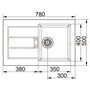 Мойка FRANKE SID 611-78 пластик черный (оборотная)+вентиль с сифоном (шт.)