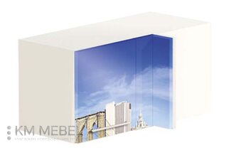 Антресоль А70х40.36.1Д кут. неглубокая "Крашеный высокий глянец с печатью" Антресоль А70х40.36.1Д кут. неглубокая "Крашеный высокий глянец с печатью"