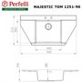 Кухонная мойка Perfelli Majestic TGM 1251-96 black metallic