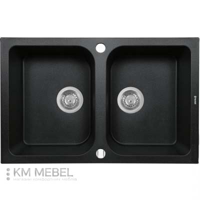 Кухонная мойка Perfelli Celine PGC 2081-76 black metallic Кухонная мойка Perfelli Celine PGC 2081-76 black metallic