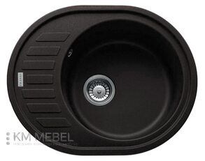 Мойка FRANKE ROG 611 фрагранит графит  (оборотная) +вентиль с сифоном (шт.)