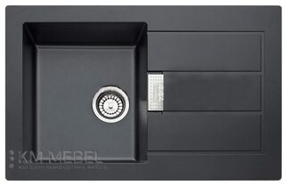 Мойка FRANKE SID 611-78 пластик черный  (оборотная)+вентиль с сифоном (шт.)